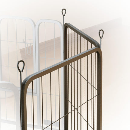 2 Piece Expansion Pack for 60cm High Dog Pen with 3 Connecting Stakes - Black