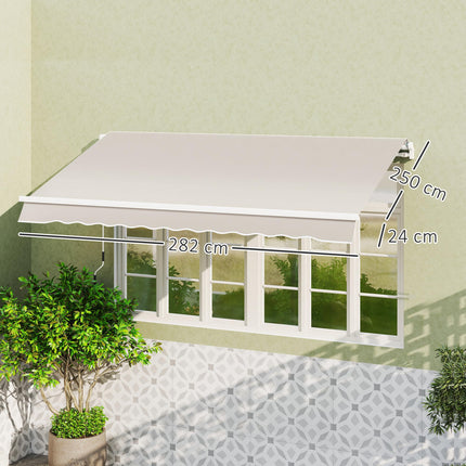 Awning Replacement Canopy Fabric 3x2.5m Water Resistant - Cream White