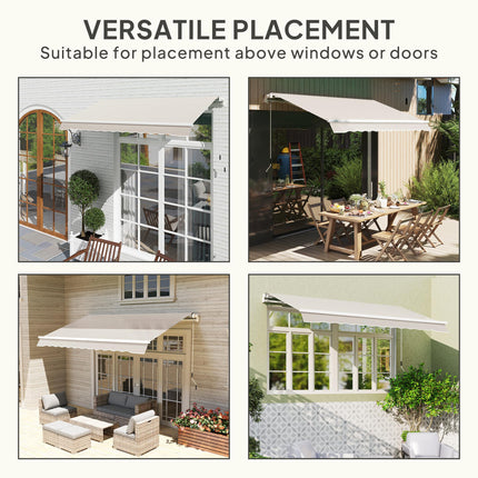 Awning Replacement Canopy Fabric 3x2.5m Water Resistant - Cream White