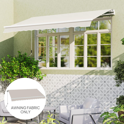 Awning Replacement Canopy Fabric 3x2.5m Water Resistant - Cream White