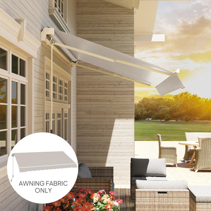 Awning Replacement Canopy Fabric 3x2.5m Water Resistant - Cream White