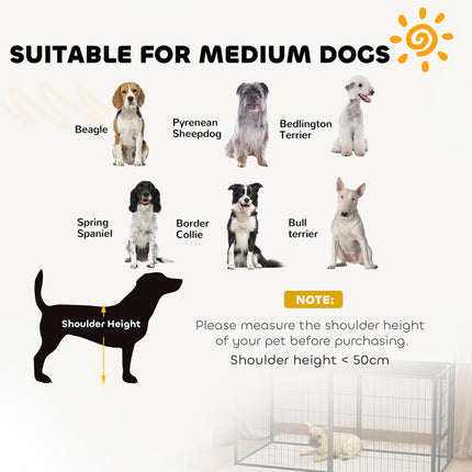 2 Piece 80cm High Dog Pen Expansion Pack with 3 Stakes for Small and Medium Dogs - Black