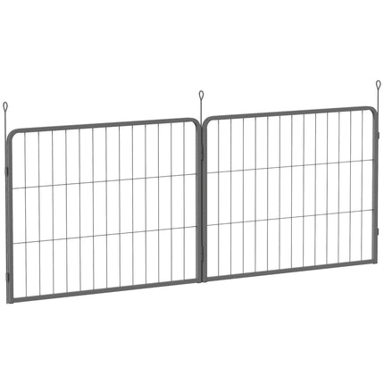 2 Piece 60cm High Dog Pen Expansion Pack with 3 Stakes for Small Dogs - Black