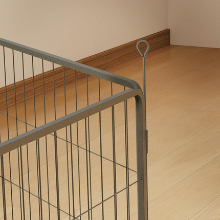 2 Piece 60cm High Dog Pen Expansion Pack with 3 Stakes for Small Dogs - Black