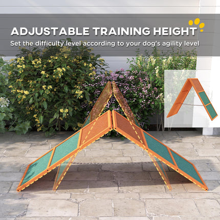 Dog Agility Equipment, Dog Playground Equipment with Non-slip Surface, A-frame, Agility Ramp for All Breeds, Orange