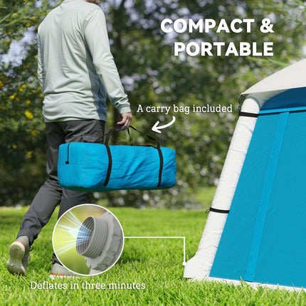 Inflatable Camping Tent for Two with Easy Setup - Light Blue