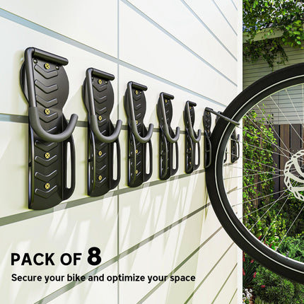 8 Pack Bike Rack, Wall Mounted Bicycle Hanger Hook, Foldable Garage Bike Wall Mounted Bicycle Hanger Hook Foldable Garage Bike Wall Ra
