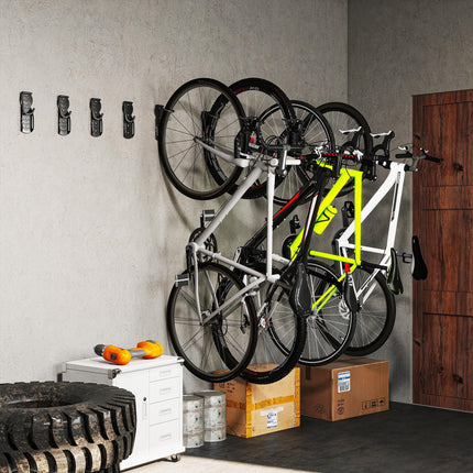 8 Pack Bike Rack, Wall Mounted Bicycle Hanger Hook, Foldable Garage Bike Wall Mounted Bicycle Hanger Hook Foldable Garage Bike Wall Ra