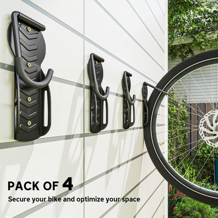 4 Pack Bike Rack, Wall Mounted Bicycle Hanger Hook, Foldable Garage Bike Wall Mounted Bicycle Hanger Hook Foldable Garage Bike Wall Ra