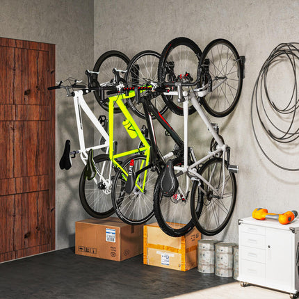 4 Pack Bike Rack, Wall Mounted Bicycle Hanger Hook, Foldable Garage Bike Wall Mounted Bicycle Hanger Hook Foldable Garage Bike Wall Ra