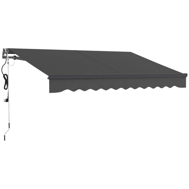 3 x 2.5m Electric Awning with Remote Controller, Aluminium Frame DIY Retractable