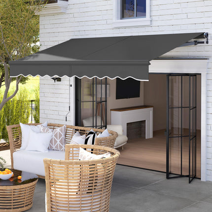 3 x 2.5m Electric Awning with Remote Controller, Aluminium Frame DIY Retractable