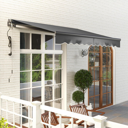 3 x 2.5m Electric Awning with Remote Controller, Aluminium Frame DIY Retractable