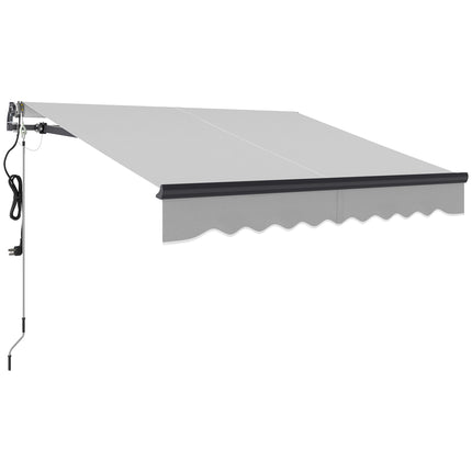 2.5 Metre Electric Retractable Awning Set with Remote Control - Light Grey UV30+