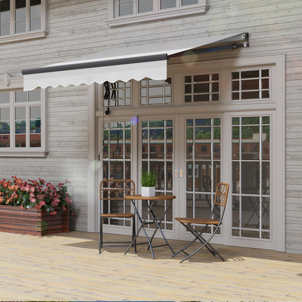 2.5 Metre Electric Retractable Awning Set with Remote Control - Light Grey UV30+
