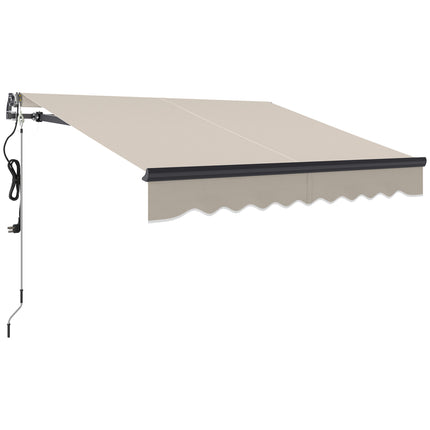 2.5 x 2m Electric Retractable Awning with Aluminium Frame - Beige