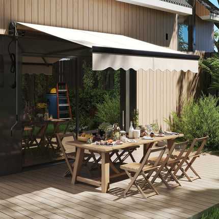 2.5 x 2m Electric Retractable Awning with Aluminium Frame - Beige