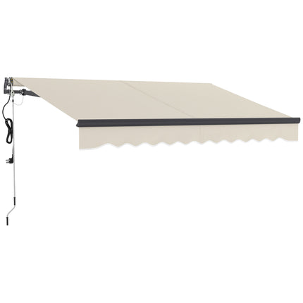 2.5 x 3m Electric & Manual Patio Awning with UV Protection - Beige