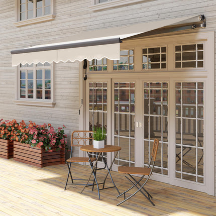 2.5 x 3m Electric & Manual Patio Awning with UV Protection - Beige