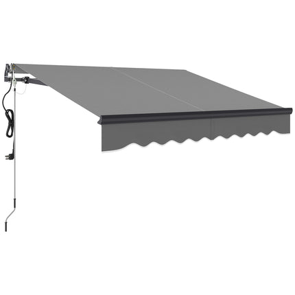 2.5 x 2m Electric Retractable Awning with UV30+ Canopy - Dark Grey