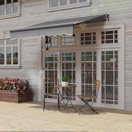 2.5 x 2m Electric Retractable Awning with UV30+ Canopy - Dark Grey
