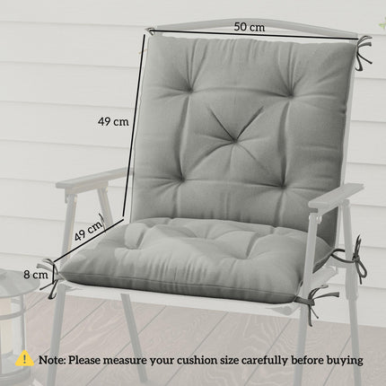 Set of Two Outdoor Seat Cushions - Light Grey