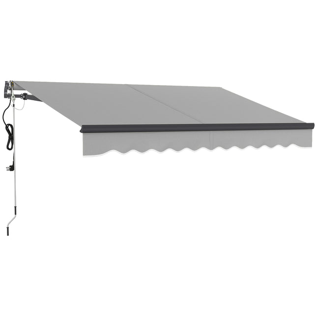 3 x 2.5m Electric Awning with Remote Controller, Aluminium Frame DIY Retractable