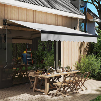 3 x 2.5m Electric Awning with Remote Controller, Aluminium Frame DIY Retractable