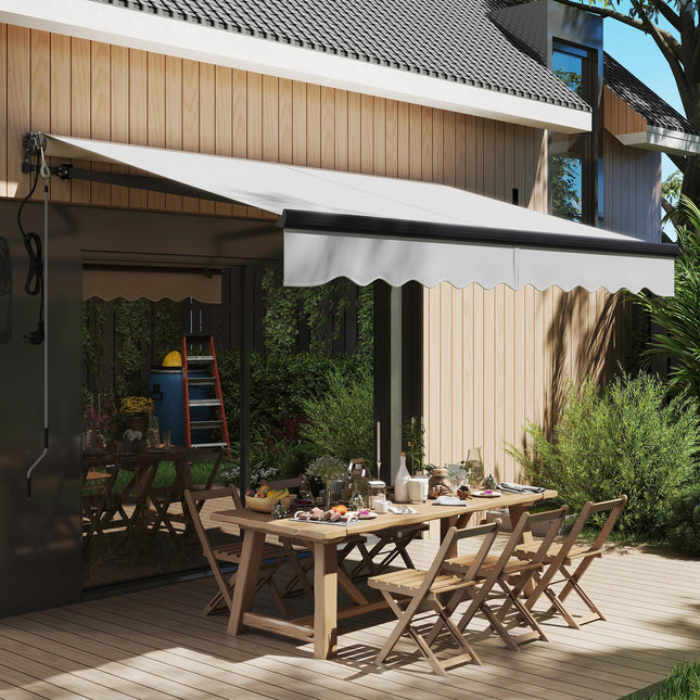 3 x 2.5m Electric Awning with Remote Controller, Aluminium Frame DIY Retractable