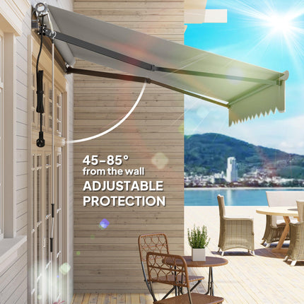 3 x 2.5m Electric Awning with Remote Controller, Aluminium Frame DIY Retractable