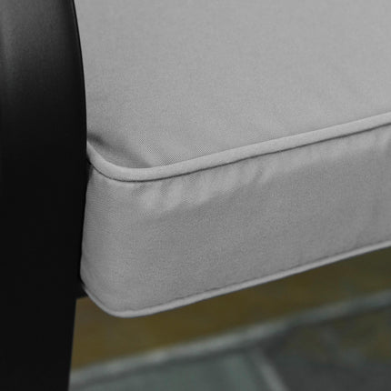 2 Seater Outdoor Garden Bench Cushion Waterproof Polyester 120x50cm - Light Grey