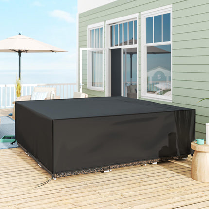 Large Waterproof Patio Furniture Set Cover 600D Oxford 230x230cm - Black