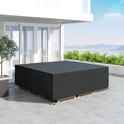 Large Waterproof Patio Furniture Set Cover 600D Oxford 230x230cm - Black