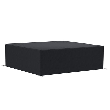 600D Oxford Waterproof Garden Sofa Cover Set 225x210x70cm - Black