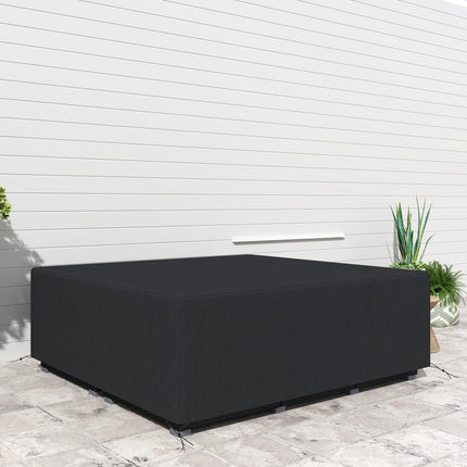 600D Oxford Waterproof Garden Sofa Cover Set 225x210x70cm - Black