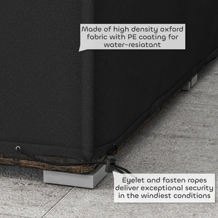 Waterproof Oxford Outdoor Furniture Cover 155x222cm - Black