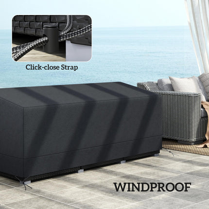 3 Seater Outdoor Sofa Cover Water & UV Resistant - Black
