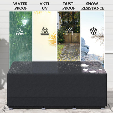 3 Seater Outdoor Sofa Cover Water & UV Resistant - Black