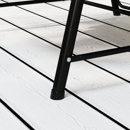 Rattan Swing Chair with Stand and Cushion Set - Dark Grey