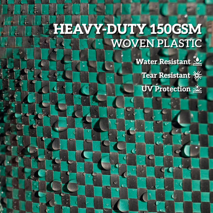 Set of 3 Heavy Duty 272L Foldable Garden Waste Bags - Green
