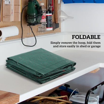 Set of 3 Heavy Duty 272L Foldable Garden Waste Bags - Green