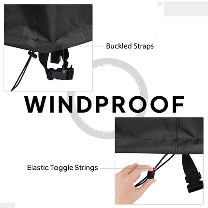Large Waterproof Outdoor Furniture Cover 600D Oxford - Black