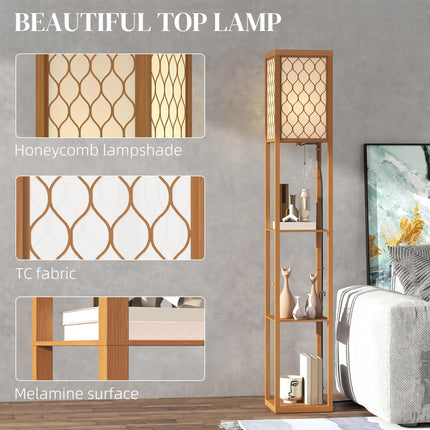Three-Shelf Standing Lamp - Natural
