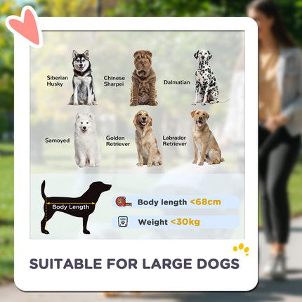 Foldable Pet Stroller for Large Dogs with Four Big Wheels, Shock-Absorbing Frame