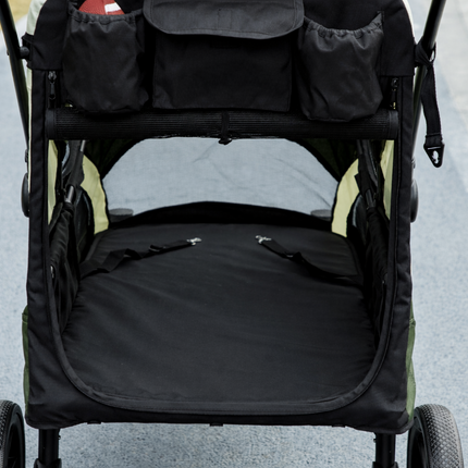 Foldable Pet Stroller for Large Dogs with Four Big Wheels, Shock-Absorbing Frame