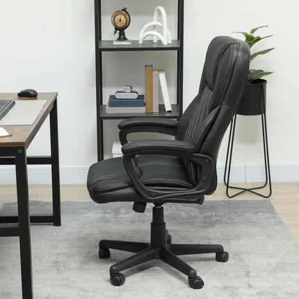 High Back Executive Office Chair, PU Leather Swivel Desk Chair with Tilt Functio