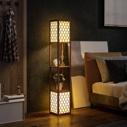 Duo Light Floor Shelves - Brown
