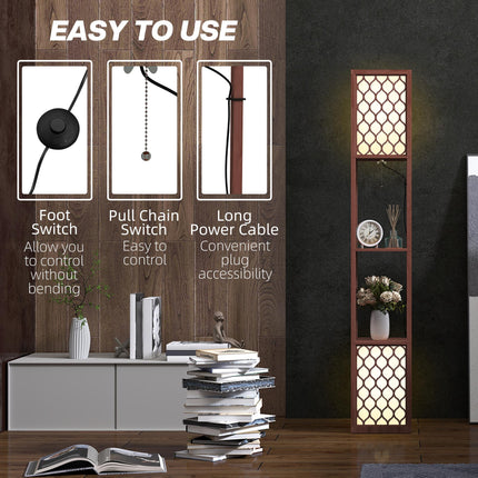 Duo Light Floor Shelves - Brown