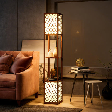 Duo Light Floor Shelves - Brown