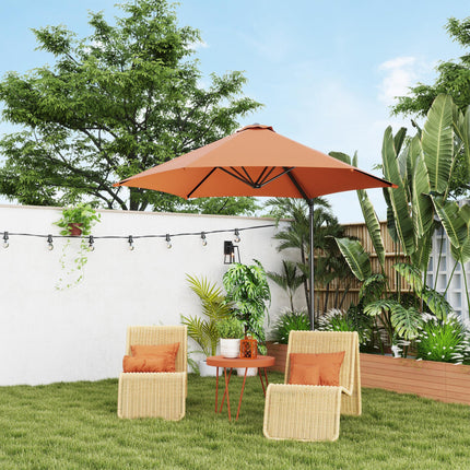 2.5m Rotating Cantilever Parasol with Base - Orange